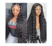 Parrucche 360 Parrucche di Capelli Umani Ricci for Le Donne Nere Capelli Umani 4x4 5x5 Onda di Acqua Veletta Nella Chiusura Parrucca 13x4 13x6 Hd Onda Profonda Parrucca Frontale Del Merletto parrucca
