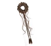 Parrucche A Coda Cavallo Regolabili A Doppia Treccia Estensione In Fibra Sintetica Estensione Elastica Per Uso Attivo Parrucche Nera Marrone Scuro