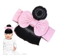 Parrucche A Fiocco Per Bambine - Fascia Con Frangia Per Bambini,Accessorio Testa Morbido Elastico Per Spettacoli Feste Raduni Genitori-Figli