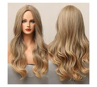 Parrucche a onde lunghe ombre dark Bionda Bionda Parrucche sintetiche con Bangs Bangs Resistente al calore Fibra Quotidiano Party Party Capelli Parrucche Cosplay compatible with le donne(LC5040-1)