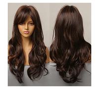 Parrucche a onde lunghe ombre dark Bionda Bionda Parrucche sintetiche con Bangs Bangs Resistente al calore Fibra Quotidiano Party Party Capelli Parrucche Cosplay compatible with le donne(LC353-2)