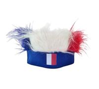 Parrucche afro a tema francese, unisex, traspirante, accessorio per cosplay e carnevale, accessorio per feste e feste di calcio