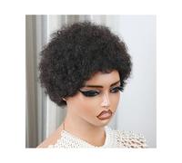 Parrucche Afro Crespe E Corte Color Borgogna Per Donne Nere Parrucche Con Capelli Umani Ricci Profondi Natural Color 6inches