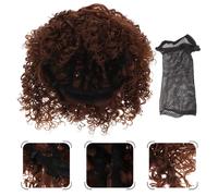 Parrucche afro crespi con frangia Parrucca in fibra resistente al calore