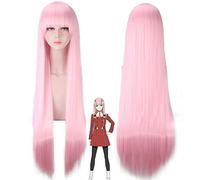 Parrucche anime DARLING in FRANXX 02 Parrucca cosplay 100 cm Lunghi capelli sintetici rosa Perucas parrucca + parrucca