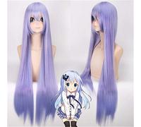 Parrucche anime Kafuu Chino Black Butler2 Hannah Annafellows Parrucca cosplay Viola chiaro Parrucca per capelli sintetica lunga dritta