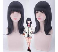 Parrucche Anime SSSS.GRIDMAN Takarada Rikka Parrucca Cosplay Nero Blu Dritto Lungo Capelli sintetici Costume Giochi di ruolo Parrucche per le donne