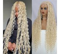 Parrucche Anteriori In Pizzo Intrecciato Boho Parrucche Ricce Bionde Pre Pizzicate Con Parrucca Treccia Sintetica Per Capelli Da Bambino