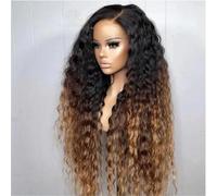 Parrucche Anteriori In Pizzo Marrone Riccio Riccio Da 26 Pollici 180 Densità Africane Senza Colla Morbida ombre brown 24inches