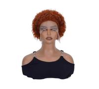 Parrucche anteriori in pizzo Parrucca corta for capelli umani ricci | Pixie Cut，6 pollici, pizzo HD n. 350,13x1, senza colla e pronto da indossare