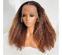 Parrucche Anteriori In Pizzo Riccio Da 26 Pollici 180 Densità Marrone Senza Colla Morbida E Profonda Da Donna ombre brown 26inches