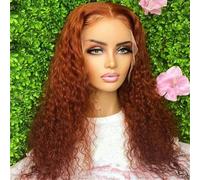 Parrucche Anteriori In Pizzo Riccio Di Densità 26 Pollici 180 Di Colore Arancione Senza Colla Morbida E Profonda Per Le Donne Africane Quotidiane orange 20inches
