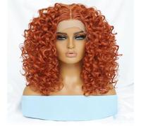 Parrucche Anteriori In Pizzo Sintetico Riccio Da 16 Pollici Per Le Donne Africane Cosplay Parrucche Ricce Frontali In Pizzo Biondo Senza Colla Per Donna Afro
