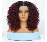 Parrucche Anteriori In Pizzo Sintetico Riccio Da 16 Pollici Per Le Donne Africane Cosplay Parrucche Ricce Frontali In Pizzo Biondo Senza Colla Per Donna Afro