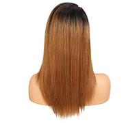 Parrucche Anteriori Ombre Brasiliane Parrucche Frontali In Pizzo Per Capelli Umani Parrucca Con Chiusura Diritta A Due Toni Di Colore Capelli Remy 1B 27 Color 16inches#4x4 Lace