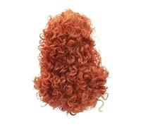 Parrucche arancioni ricce lunghe for capelli sintetici da 1 pezzo for parrucca principessa for cosplay
