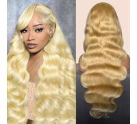Parrucche bionde capelli umani 613 13x6 pizzo frontale HD trasparente ricci veri capelli umani 180% densità onda del corpo Pre pizzicata senza colla parrucca frontale in pizzo parte libera per le