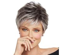 Parrucche bionde corte da donna, parrucche Bob corte dritte taglio folle dorate, capelli sintetici naturali lisci parrucca quotidiana Cosplay partito, brasiliano pannolino capelli con frangia
