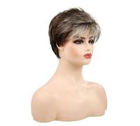 Parrucche bionde corte da donna, parrucche Bob corte dritte taglio folle dorate, capelli sintetici naturali lisci parrucca quotidiana Cosplay partito, brasiliano pannolino capelli con frangia