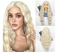 Parrucche bionde ondulate lunghe da 30 pollici for le donne Parrucca resistente al calore for capelli sintetici naturali for l'uso quotidiano in cosplay