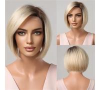 Parrucche Bob Bionde Diritte Parrucca Frontale In Pizzo 13X1 Per Capelli Umani Parrucche Per Capelli Umani Laterali In Platino Di Media Lunghezza Per Le Donne