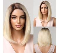 Parrucche Bob Bionde Diritte Parrucca Frontale In Pizzo 13X1 Per Capelli Umani Parrucche Per Capelli Umani Laterali In Platino Di Media Lunghezza Per Le Donne
