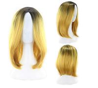 Parrucche Bob Bob GHK da 12 pollici per capelli sintetici Anime Cosplay bicolore nero rosa grigio blu verde rosso viola biondo parrucca Ombre nero giallo