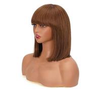 Parrucche Bob Diritte Per Capelli Umani Con Frangia Remy Made For Women Parrucca BOB Hightlight