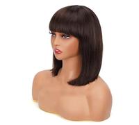 Parrucche Bob Diritte Per Capelli Umani Con Frangia Remy Made For Women Parrucca BOB Hightlight