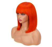 Parrucche Bob Diritte Per Capelli Umani Con Frangia Remy Made For Women Parrucca BOB Hightlight