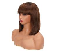 Parrucche Bob Diritte Per Capelli Umani Con Frangia Remy Made For Women Parrucca BOB Hightlight