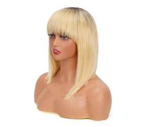 Parrucche Bob Diritte Per Capelli Umani Con Frangia Remy Made For Women Parrucca BOB Hightlight