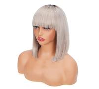 Parrucche Bob Diritte Per Capelli Umani Con Frangia Remy Made For Women Parrucca BOB Hightlight