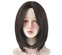 Parrucche Bob, Parrucche Pastello Lisce, Parrucche a Strati alla Moda, Parrucche Sintetiche Resistenti al Calore, Lunghe fino alle Spalle, per Uso Quotidiano