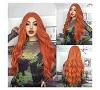 Parrucche Capelli naturali resistenti al calore Parrucche De Mujer Parrucche sintetiche viola dell'onda del corpo for le donne Parrucca colorata lunga del partito di Cosplay Parrucca da donna(Color:TB
