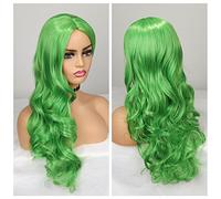 Parrucche Capelli Umani Capelli ondulati e verdi resistenti al calore for le donne parte medio -naturale femminile senza problemi quotidianamente Parrucche Da Donna