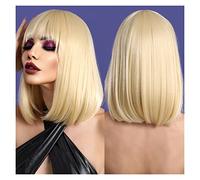 Parrucche Capelli Umani Parrucca corta Parrucca bionda for donna Parrucca for capelli sintetica da festa quotidiana con fibra resistente al calore Parrucche Da Donna(MW1043-806)