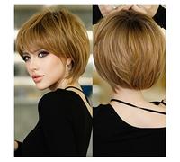Parrucche Capelli Umani Parrucca corta Parrucca bionda for donna Parrucca for capelli sintetica da festa quotidiana con fibra resistente al calore Parrucche Da Donna(MW1052-1)