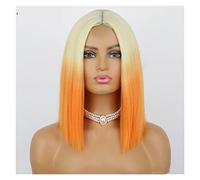 Parrucche Capelli Umani Parrucche di cosplay arancioni bionde corte parrucche sintetiche for donne parrucche naturali della parte media dritta Parrucche Da Donna