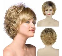 Parrucche Castano Scuro Parrucca Sintetica Naturale Corta Con Frangia Per Donne Parrucca Lady Daily Party Mommy