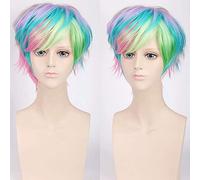 Parrucche colorate corte da uomo GHK Bigbang 10 pollici per capelli sintetici resistenti al calore Parrucca Ombre Cosplay per uomo