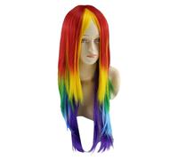 Parrucche colorate - Parrucche divertenti per le feste delle donne | Parrucche per costumi da donna | Parrucche colorate, parrucca multicolore per la festa di Natale in costume di Halloween | Parrucca