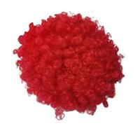 Parrucche colorate per capelli accessori per cosplay da clown cappelli soffici giochi di ruolo fan di calcio cappello per adulti bambini Halloween rosso brillante