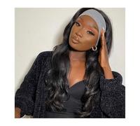 Parrucche con fascia for donna Capelli umani lisci senza colla Parrucca economica autunnale Capelli naturali brasiliani Remy fatti a macchina(Body Wave Wig,16inches)