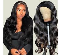 Parrucche con fascia per capelli per donne nere capelli umani senza colla onda del corpo parrucca capelli umani 100% capelli vergini brasiliani fatti a macchina parrucca fascia per la testa densità