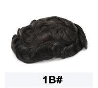 Parrucche coprenti per la calvizie da uomo, Parrucca for capelli umani da uomo con base in seta e sottile PU intorno al sistema di sostituzione dei capelli lisci #1B, unità for capelli da uomo nere na