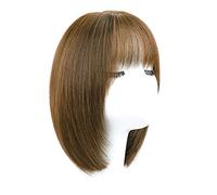 Parrucche corte nere con frangia, parrucche corte e lisce per donne nere, parrucche caschetto lisce con capelli umani, parrucche lisce a strati con capelli umani,Mixed Silk-B1