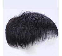 Parrucche corte nere naturali da uomo, parrucche lisce, parrucche con clip, toupet, per la parte superiore della testa, parrucche sostitutive-BF17-2