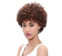 Parrucche corte per capelli parrucche per donne nere afro ricci parrucche per le donne soffici colore misto parrucca corta 12 pollici A