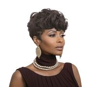 Parrucche corte per donne nere, parrucca naturale nera con taglio pixie, parrucche corte a strati con taglio pixie per donne nere, parrucche nere